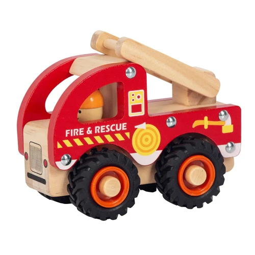 Wooden Wheelie Vehicle - Fire Truck