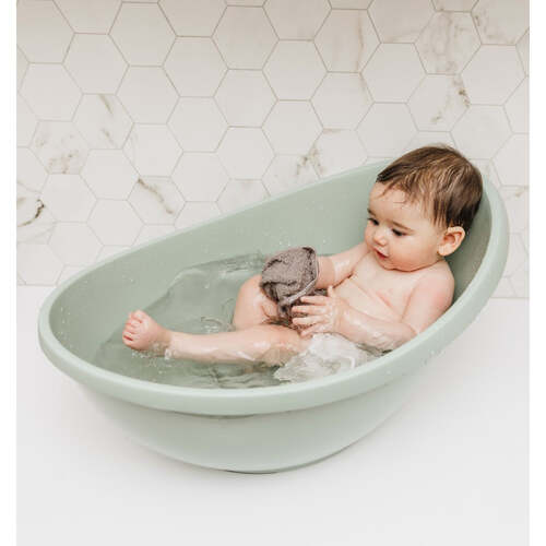 Bubble Baby Bath With Bath Seat - Sage