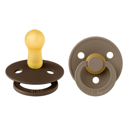 BIBS Colour Dummies (Set Of 2) - Size 1 - MOCHA/DARK OAK