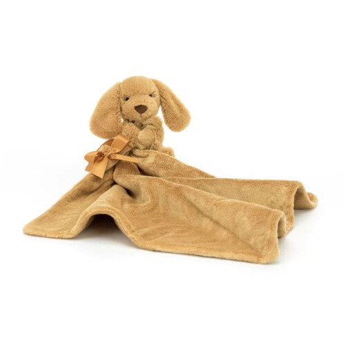 Jellycat Bashful Puppy Soother - Toffee