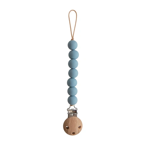 Mushie Halo Pacifier Clip - Cadet Blue