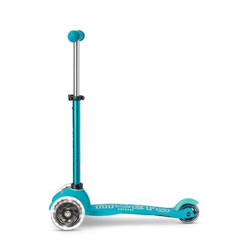 Mini Micro Deluxe LED 3 Wheel Scooter - Aqua