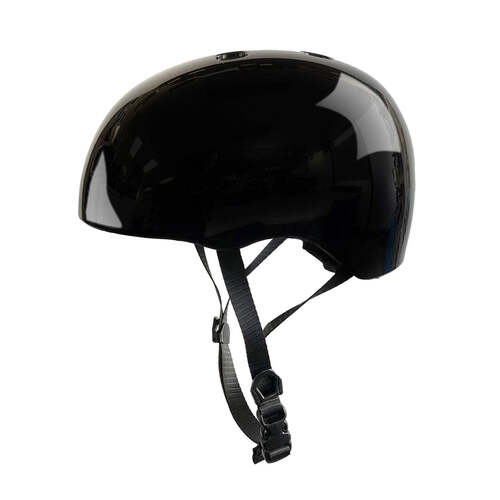 Micro Kids Scooter Bike Helmet Plain with LED Light - Black