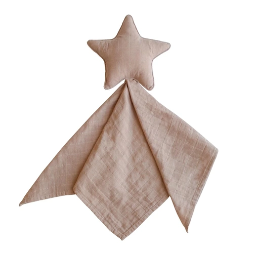 Mushie Lovey Star Blanket - Natural