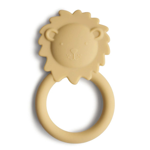 Mushie Lion Teether - Soft Yellow