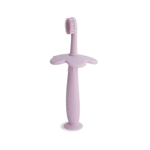 Mushie Silicone Training Toothbrush - Soft Lilac