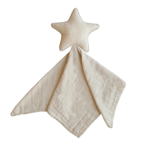 Mushie Lovey Star Blanket - Fog