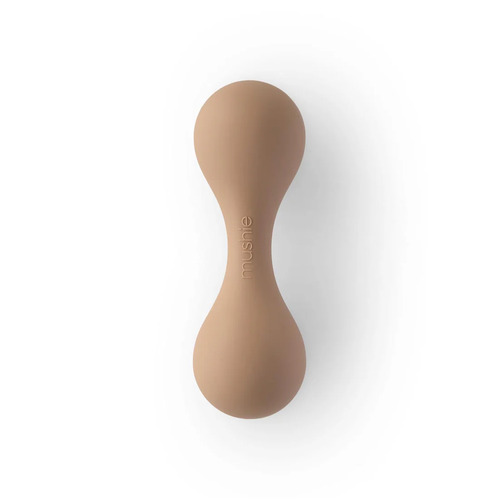 Mushie Silicone Baby Rattle - Natural