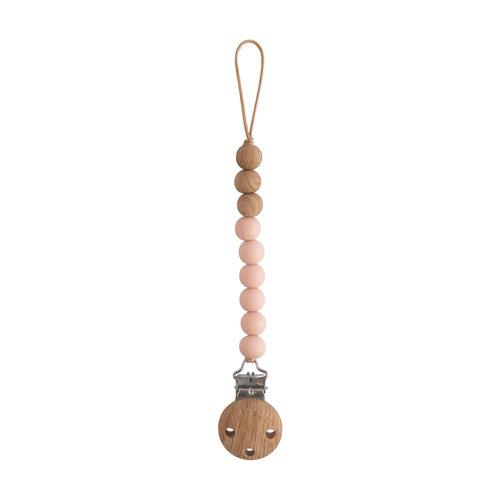 Mushie Eva Pacifier Clip - Blush