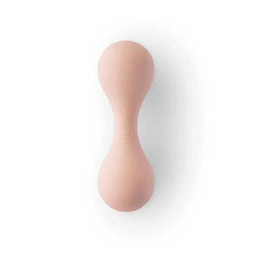 Mushie Silicone Baby Rattle - Blush