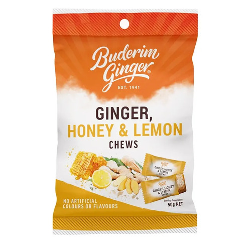 Buderim Ginger Ginger Honey & Lemon Chews