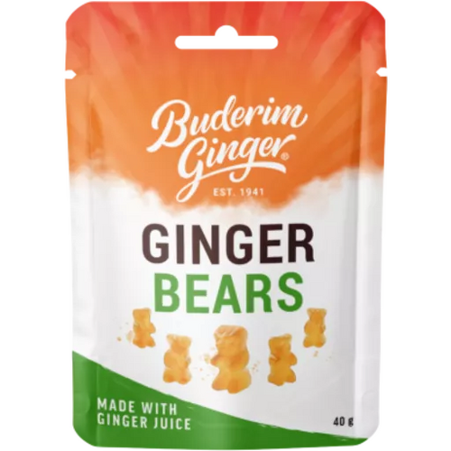 Buderim Ginger Ginger Bears - 40g 
