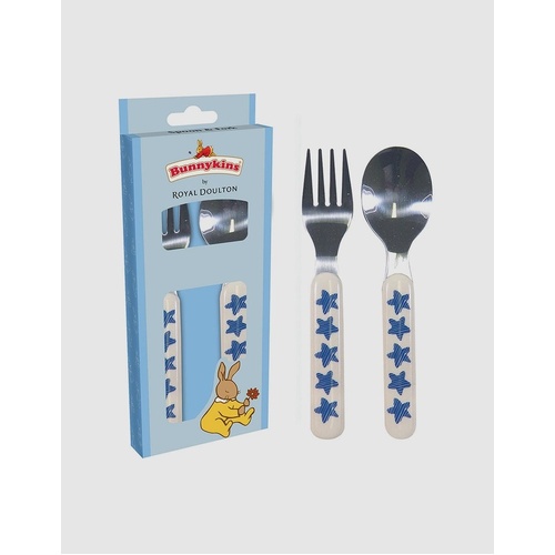 Bunnykins Spoon And Fork Set - Blue