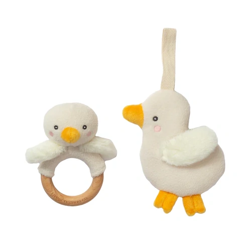 Teething Ring + Dummy Chain Gift Set - Goosey Goosey