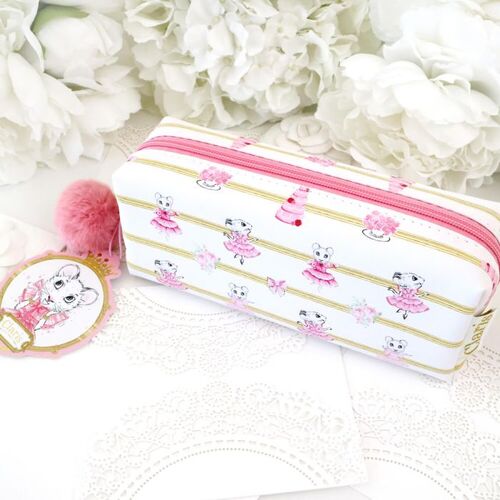 Claris The Mouse Pencil Case With Pom Pom