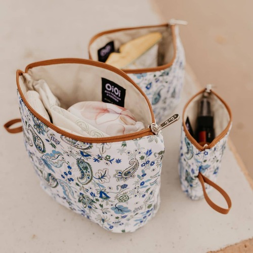 Packing Trio Pouches - Blue Paisley