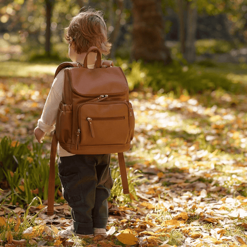 Signature Mini Nappy Bag Backpack - Chestnut Dimple