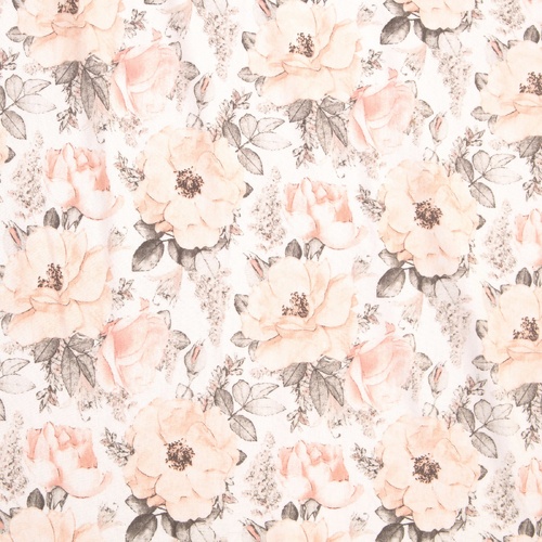 Fitted Organic Jersey Cot Sheet - Soft Florals