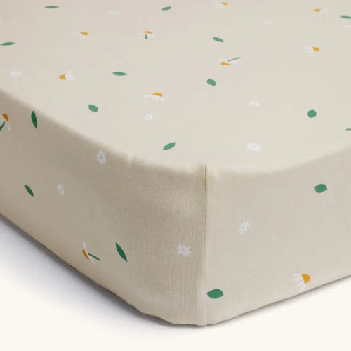 ergoPouch 2-In-1 Waterproof Fitted Bedside Sleeper Sheet - Daisy Sprinkle