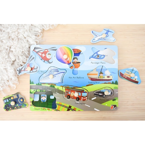 2 In 1 Transport Peg Puzzle