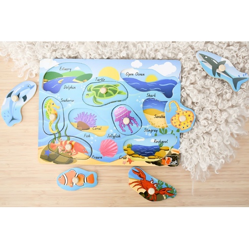 2 In 1 Sea Animal Peg Puzzle