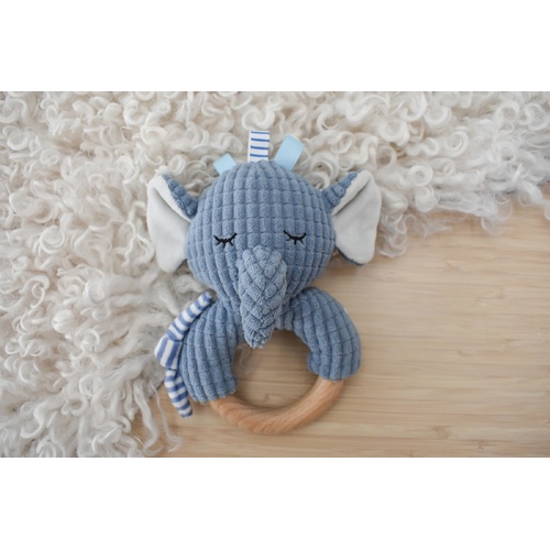 Snuggle Buddy Koala Dream Trunks Elephant Wooden Ring Rattle