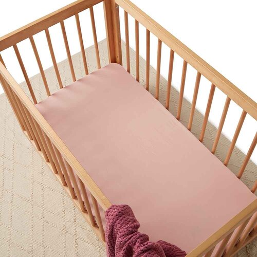 Fitted Organic Cot Sheet - Lullaby Pink 