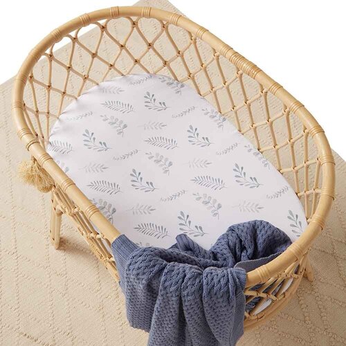 Fitted Bassinet Sheet/Change Pad Cover - Wild Fern