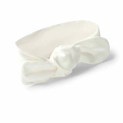 Organic Topknot Headband - Milk