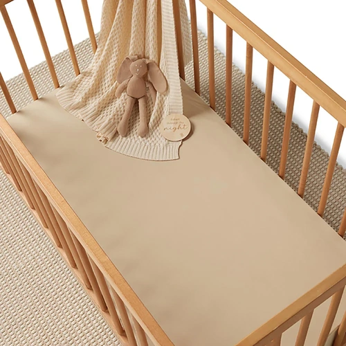 Fitted Organic Cot Sheet - Pebble