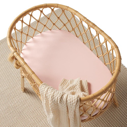 Fitted Bassinet Sheet/Change Pad Cover - Baby Pink