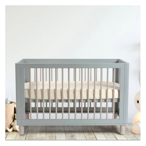 Cocoon Allure Cot And Mattress - Dove Grey/Nautral Wash