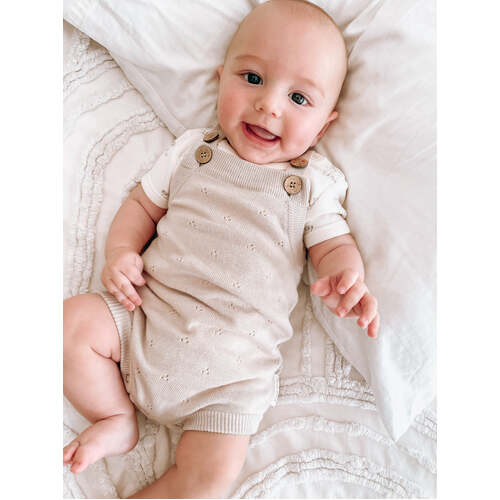 Oatmeal Knit Romper