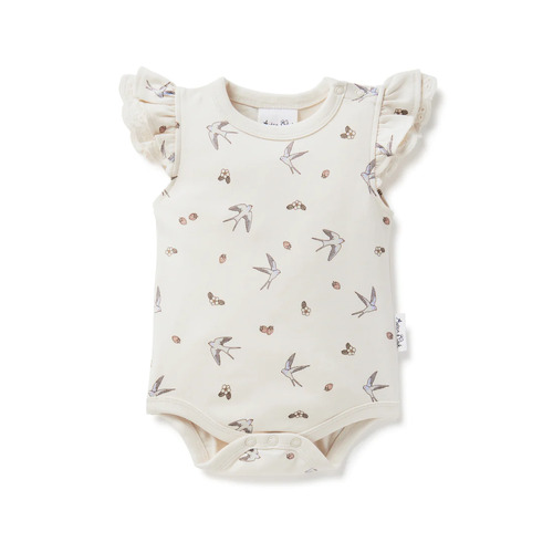 Swallow Flutter Onesie - Natural