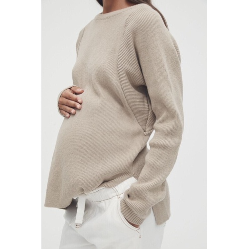 Legoe Heritage Batwing Knit Sweater - Wheat