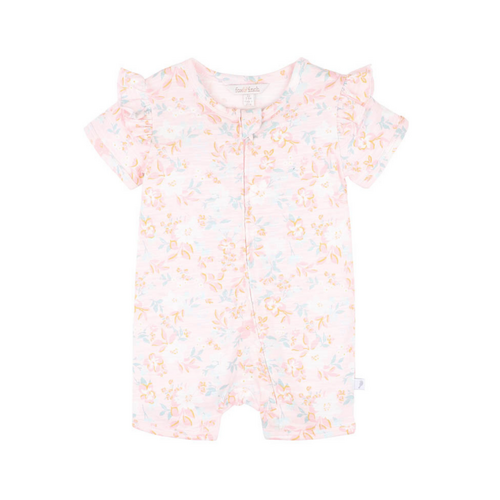 Candy Blossom Short Sleeve Zip Romper