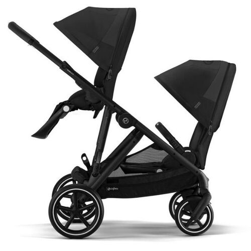 Cybex Gazelle S Pram + Gazelle S Second Seat [Colour: Moon Black ]