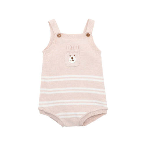 Morgan Knitted Bodysuit - Beige Stripe