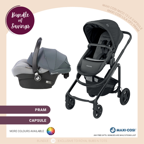 Maxi Cosi Lila CP2 Pram And Maxi Cosi Mico 12 LX Capsule Travel System Combo 