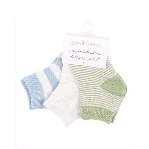 3 Pack Socks - Blues + Greens