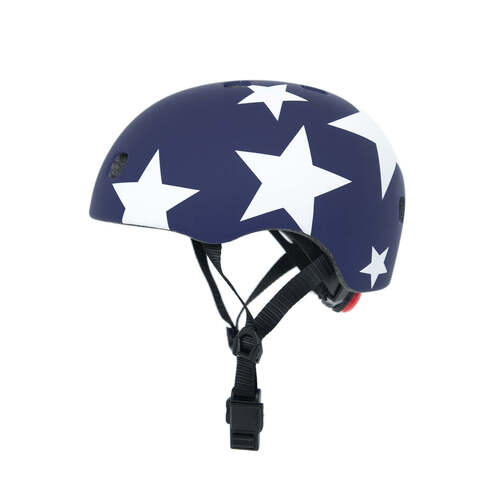 Micro Kids Bike Helmet Pattern with LED Light - Stars