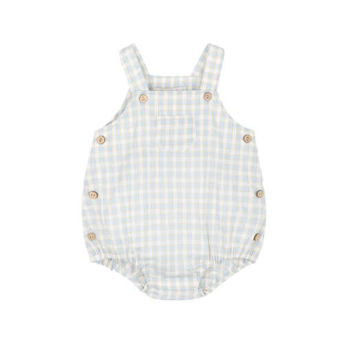 Puffin Check Bodysuit - Blue Check