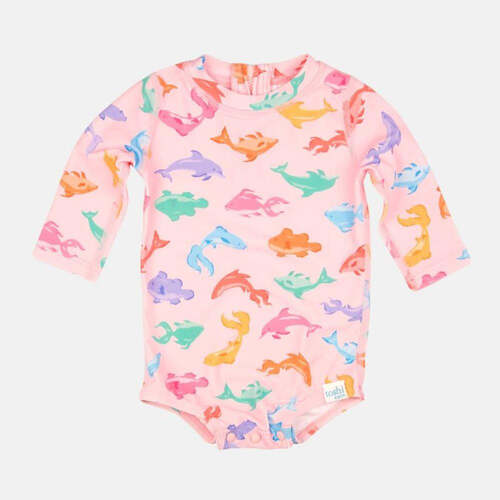 Swim Long Sleeve Onesie Classic - Dishy Fishy