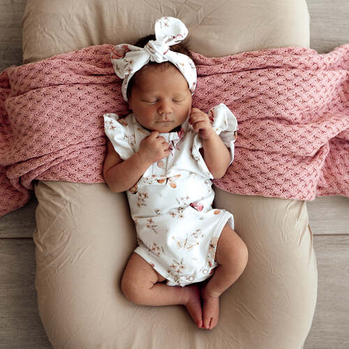 Short Sleeve Bodysuit With Frill - Butterfly