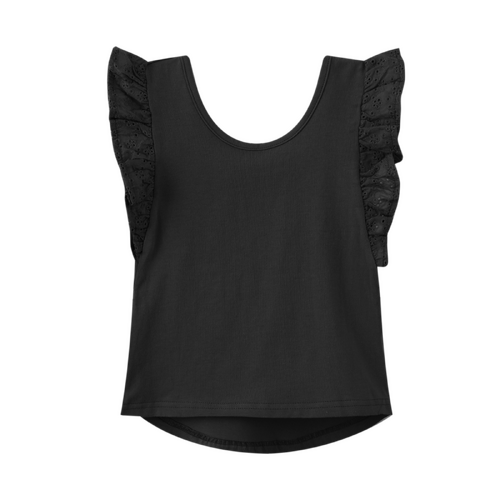 Lacey Frill Top - Black