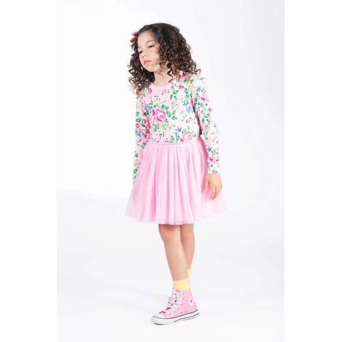 Rock Your Kid Pink Garden Circus Dress - Pink Floral