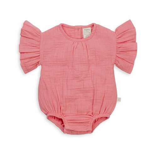 Bodysuit With Frill Sleeve - Berry Ice