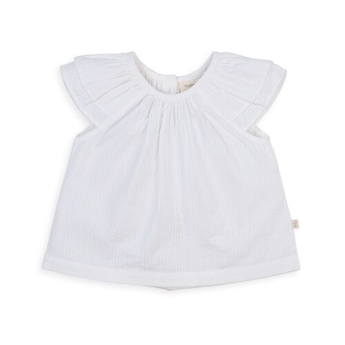 Ruffle Top - White