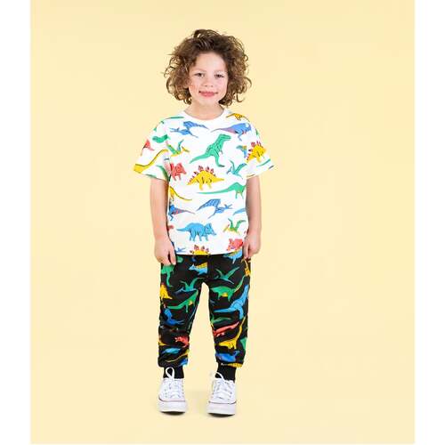 Rock Your Kid Dino Bright T-Shirt - Cream