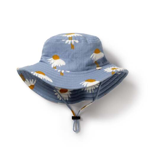 Organic Crinkle Sun Hat - Daisy Floral